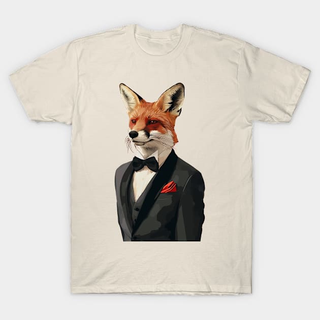 fox gentleman T-Shirt by dorapeterx